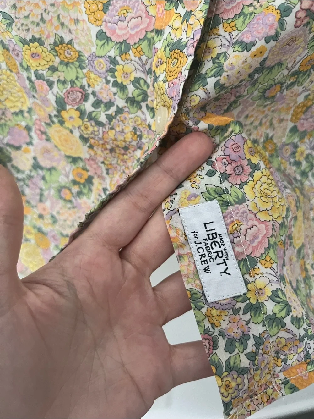 J Crew Liberty Of London Elysian Floral Classic Fit Button Up Shirt Yellow 6
